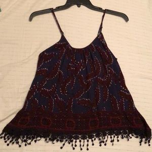 Dark blue/ burgundy shirt